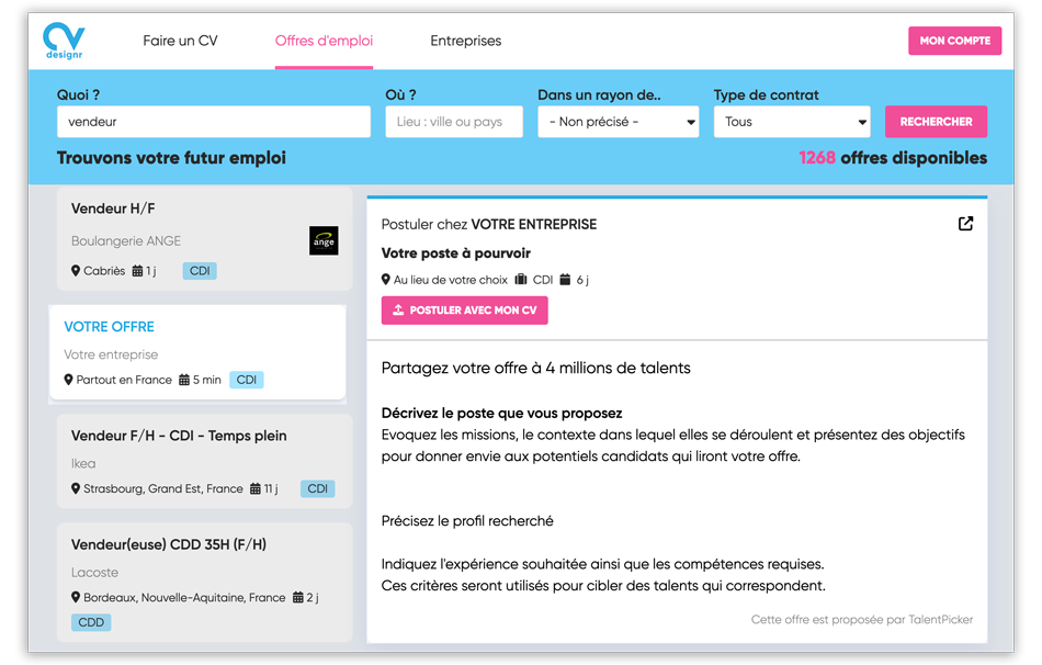 Connecter des applications aux données de TalentPicker