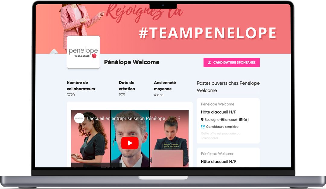 Page entreprise TalentPicker